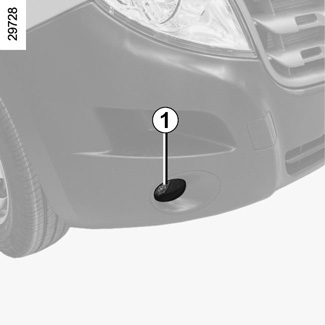 gear kant facet E-GUIDE.RENAULT.COM / Master-3-ph1 / Vedligehold din bil (lygteenheder) /  FORLYGTER: forreste tågelygter
